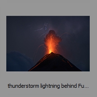 thunderstorm lightning behind Fuego